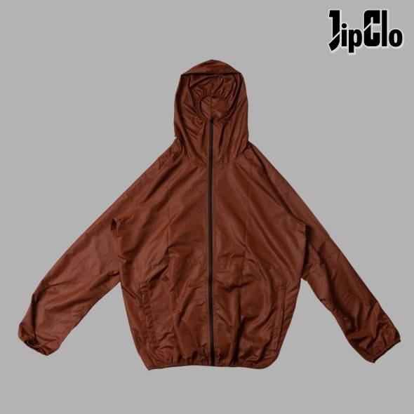 JipClo Jaket Parasut Windbreaker Waterproof Arabian Spice
