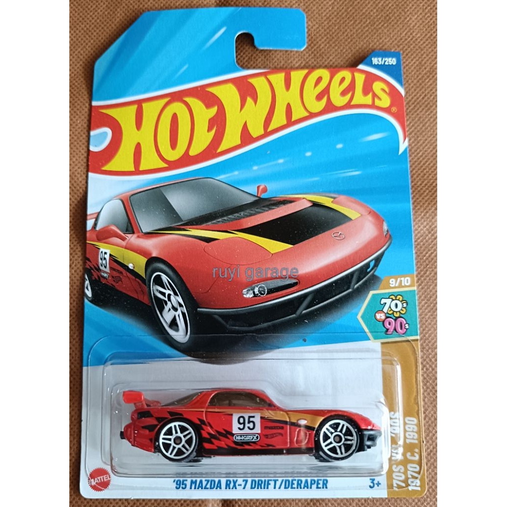 HOT WHEELS '95 MAZDA RX-7 DRIFT/DERAPER MERAH LOT N 2025