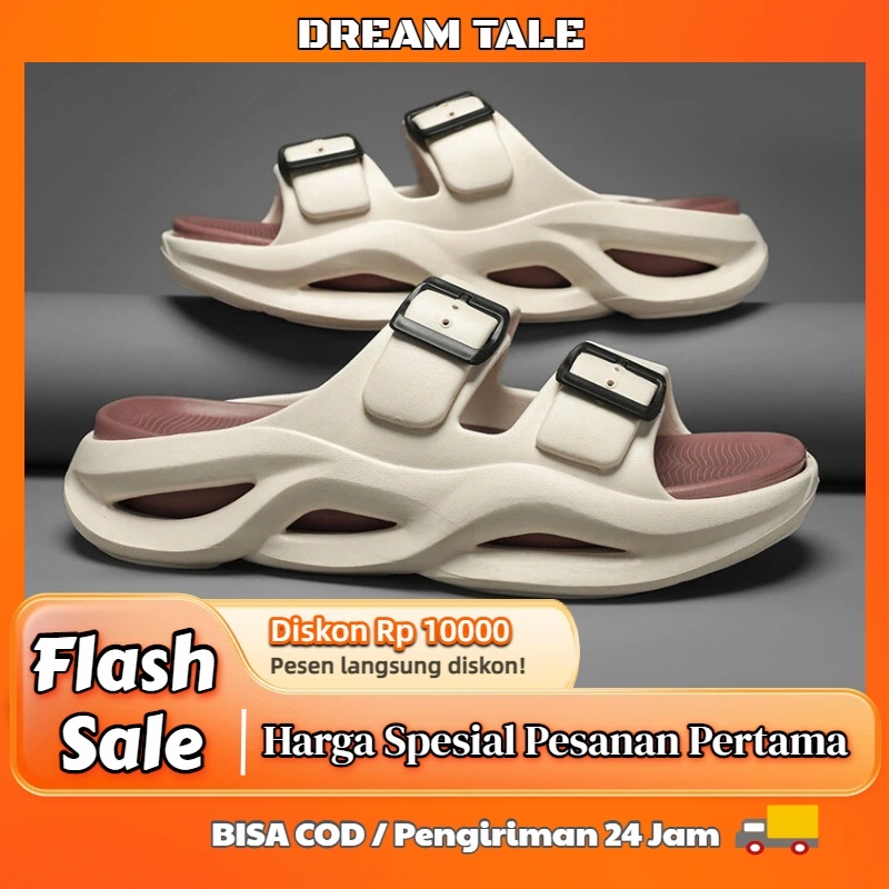 Sandal Pria Sandal Pria Karet Empuk Sandal Pria Casual Elastis Empuk Tebal Anti Licin Outdor​ Fashio