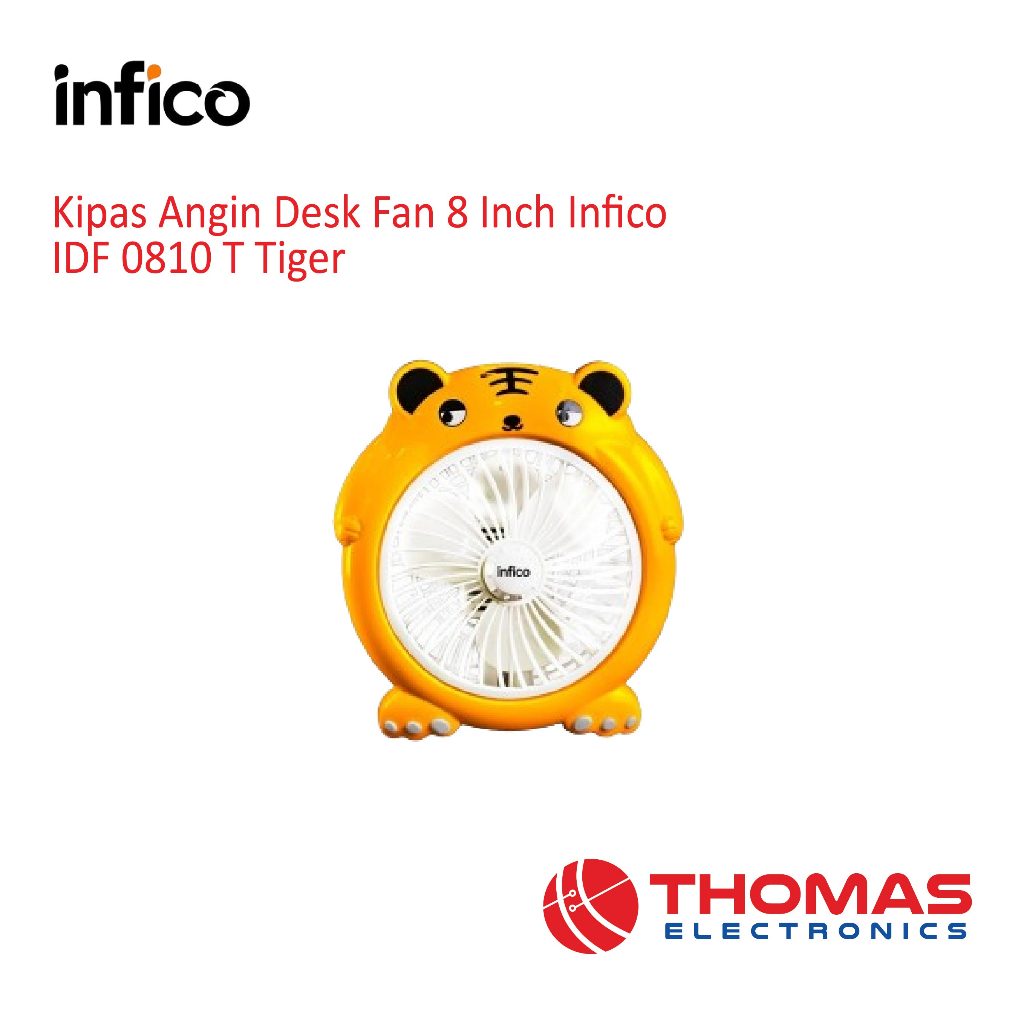 Kipas Angin Meja Desk Fan Karakter Tiger Infico IDF0810T IDF 0810 T Original