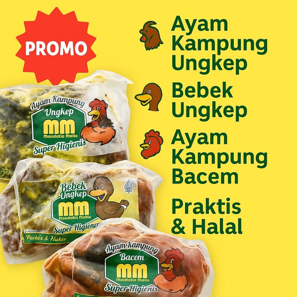 FROZEN FOOD AYAM KAMPUNG BACEM/UNGKEP UTUH 1 EKOR