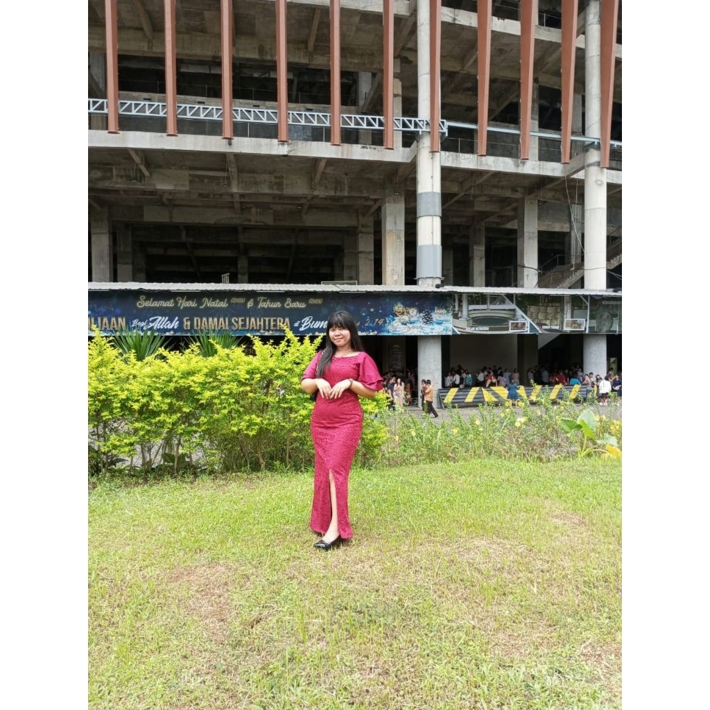 Dress brokat pesta/gereja