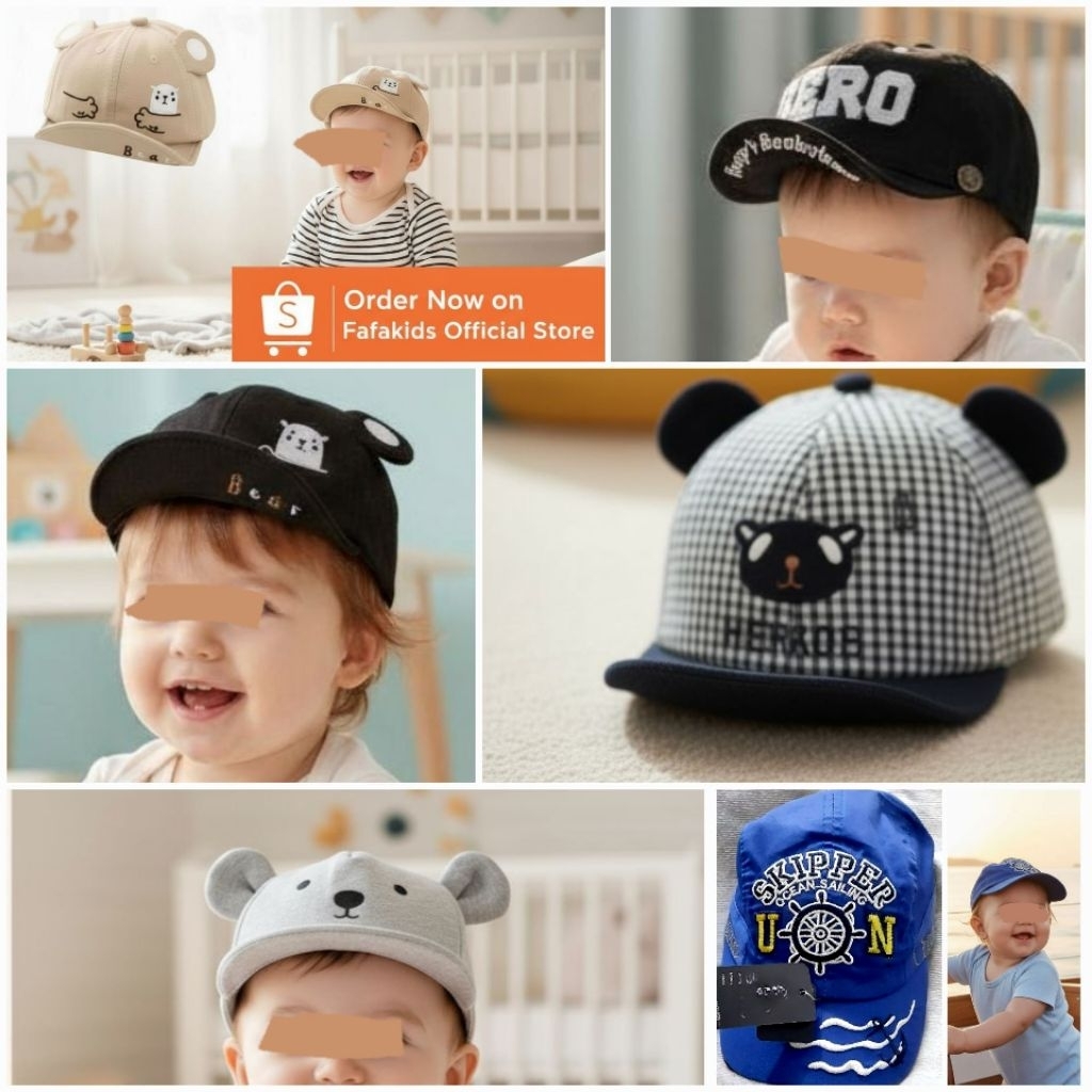 Topi Anak Bayi laki laki 0-1 Tahun import quality | Fashion Baby Hat-Fafakids Official