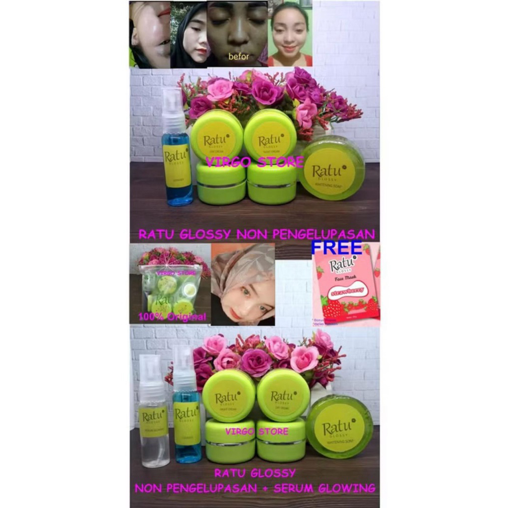 RATU GLOSSY NON PENGELUPASAN PLUS SERUM GLOW