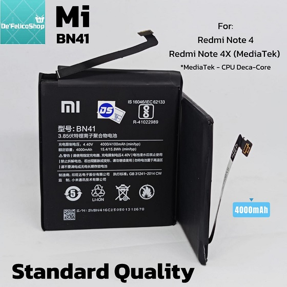 Baterai Original BN41 Baterai Xiaomi Redmi Note 4 BN41 Original Battery