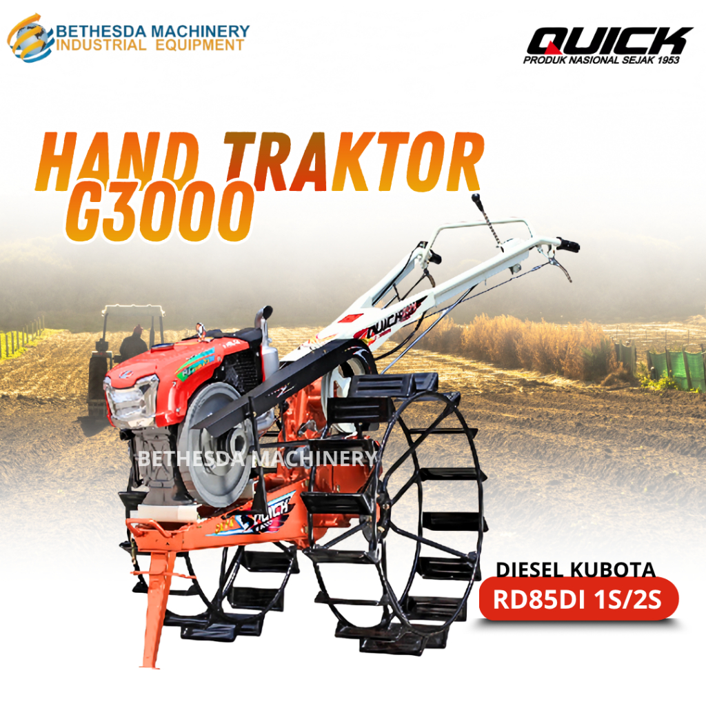 Mesin Traktor Bajak Sawah/Tanah G3000 ZEVA Engine RD 85 DI-1S