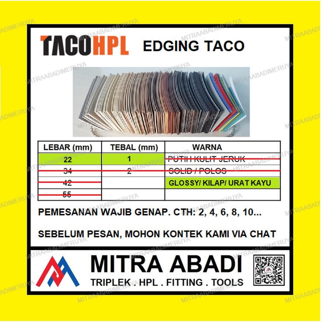 Edging TACO HPL 22/1 mm Urat Kayu / Glossy