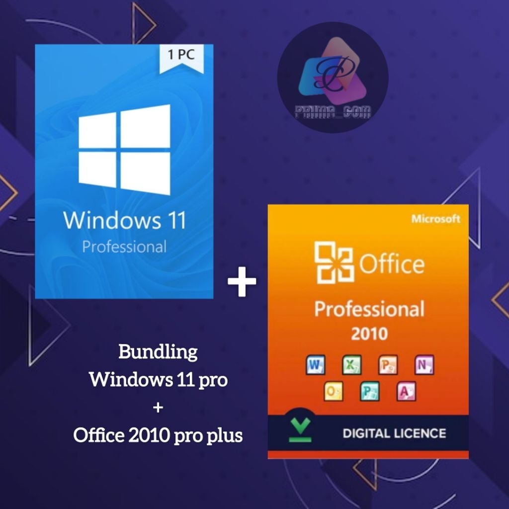 Bundling Win 10/11 Pro + Ms Office 2021/2019/2016/2013/2010 Pro Plus