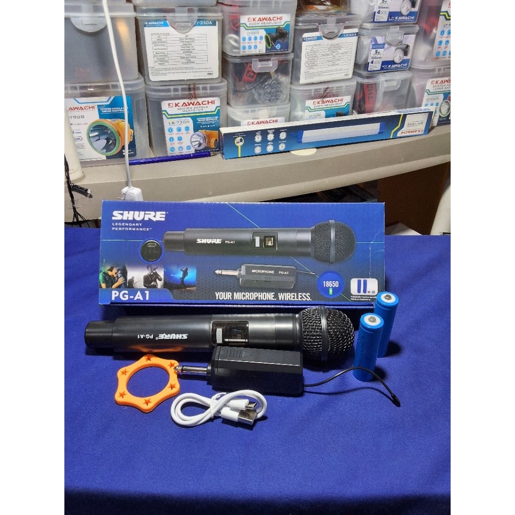Mic Wireless PG A1 Shure Mic Wireless Tahan lama mic wireless tanpa kabel mikrofon wireless tanpa ka