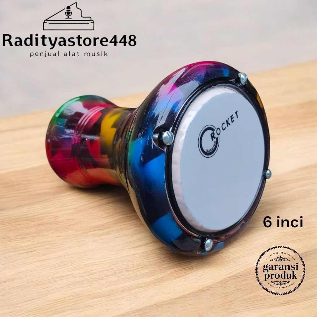 Darbuka Anak 6 Inci  Alat Musik Hadroh Marawis Anak  Mainan Edukasi Premium