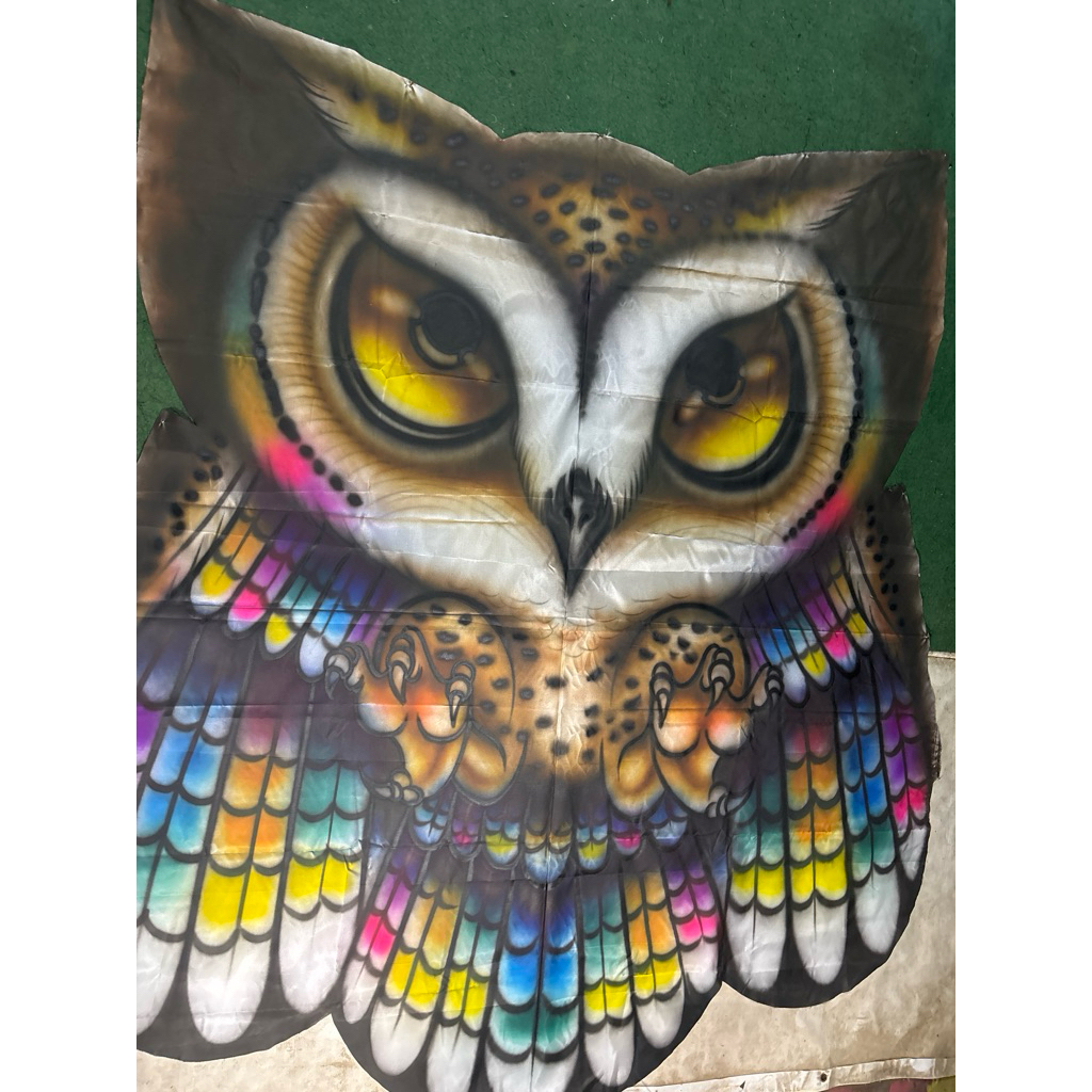 Kain Layangan Celepuk Airbrush Uk 150 x 175 cm