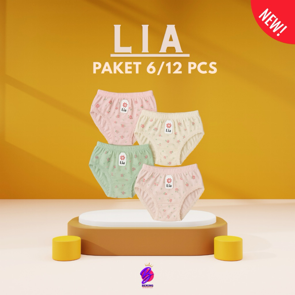 (ISI 12 PCS) CELANA DALAM WANITA LIA || CD LIA MOTIF BUNGA MURAH HARGA GROSIR UKURAN S M L XL XXL