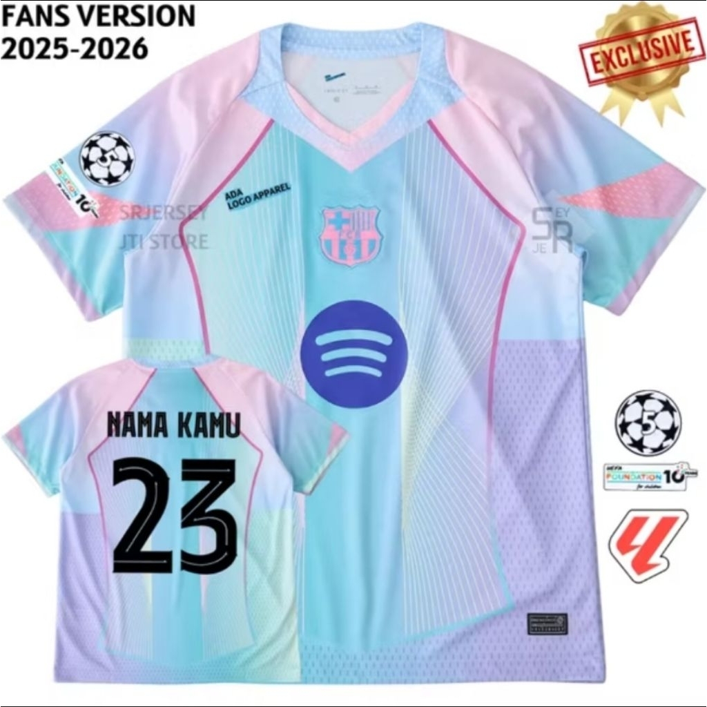 Jersey Barcelona aurora tosca pink Terbaru 2025 2026
