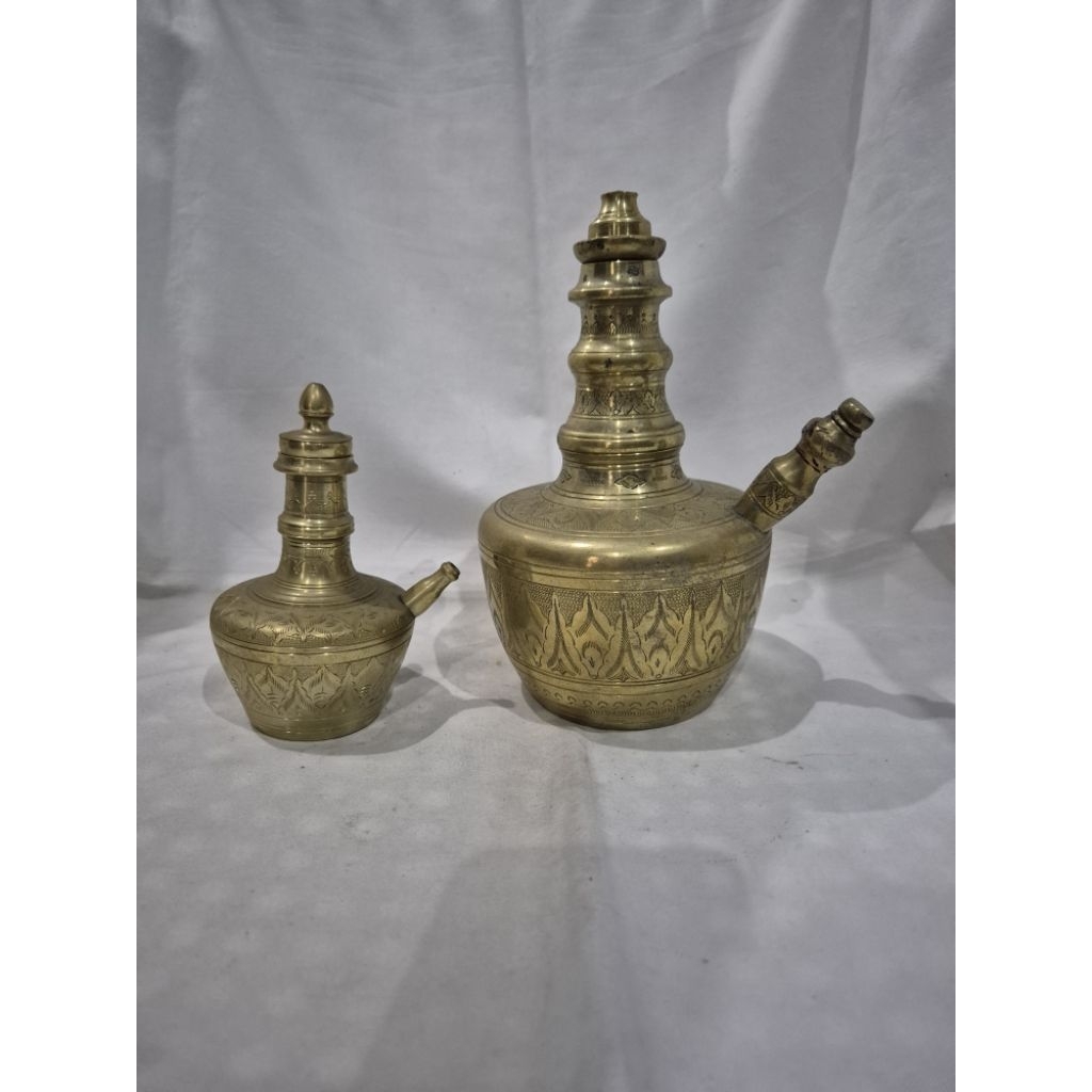 paket kendi hias kuningan antik