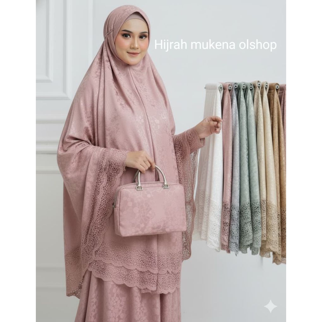 Mukena sutra jaguar premium original/mukena kekinian/mukena moderen/mukena 2in1