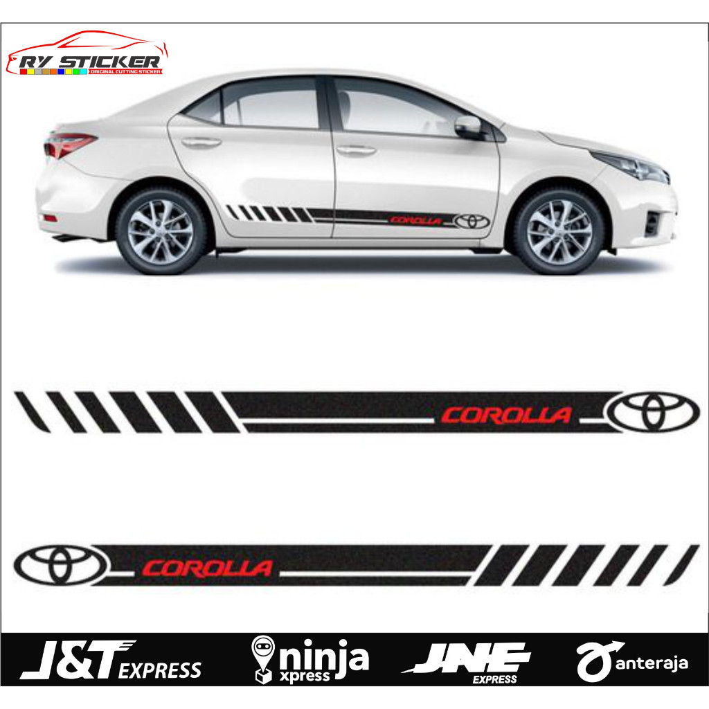 Stiker mobil sedan Corolla stiker cutting terlaris