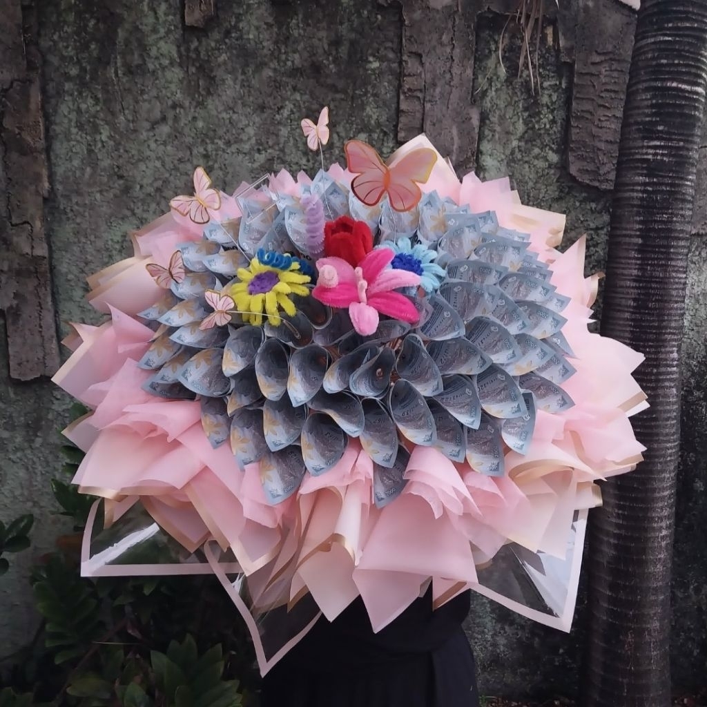 MONEY ROUND BOUQUET JUMBO | BUKET UANG BULAT JUMBO [FREE PACKAGING]