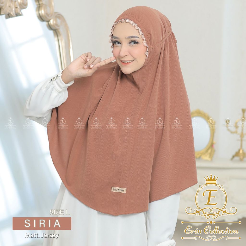 jilbab instan kerut muka hijab XL kerudung  siria tali ERIN COLLECTION