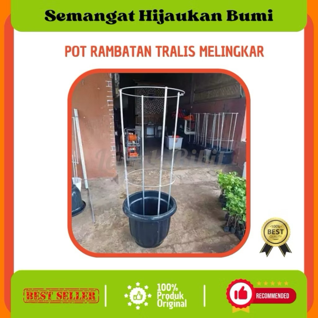Pot50cm+rambatan siap pasang