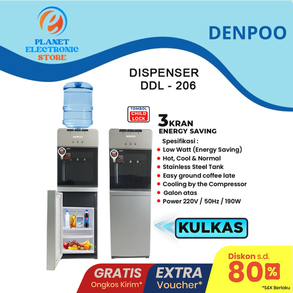 Denpoo Dispenser DDL 206 Bagian Bawah Kulkas