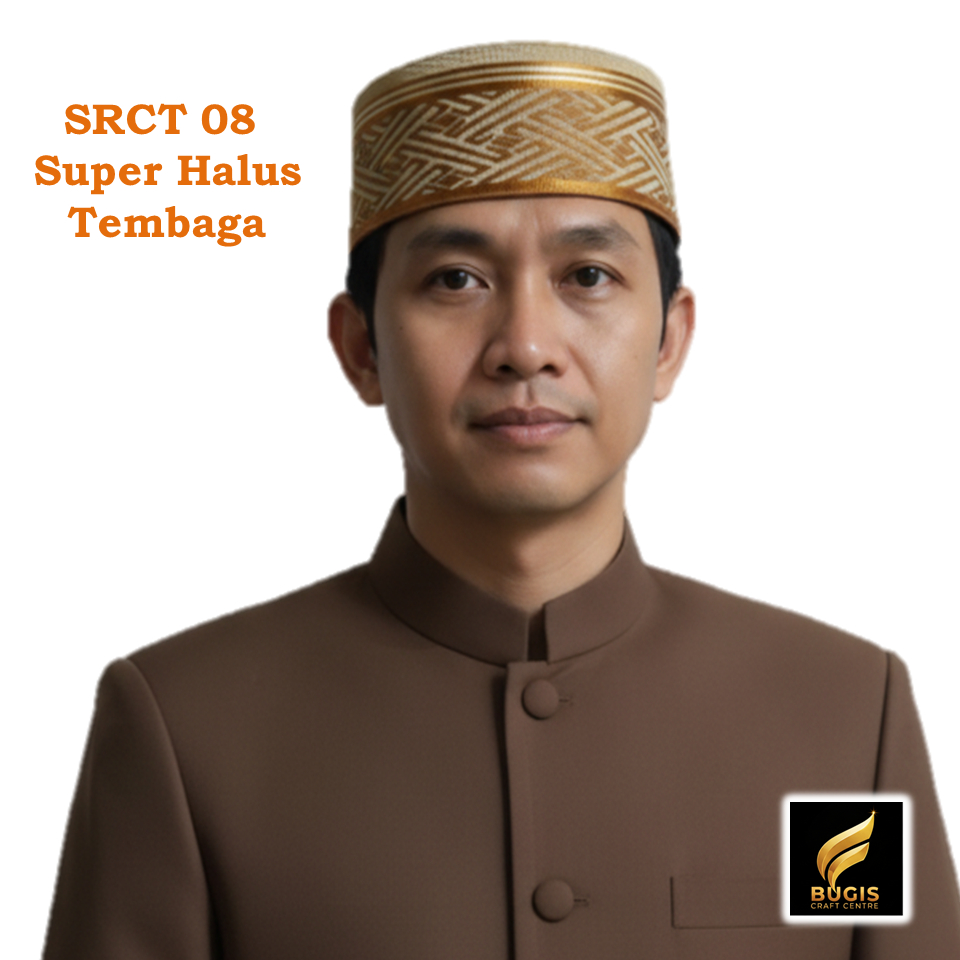 Songkok Recca Classic SRCT 08 Halus Tembaga Rose Gold  Songkok Bugis Premium Serat Lontar Asli  Peci