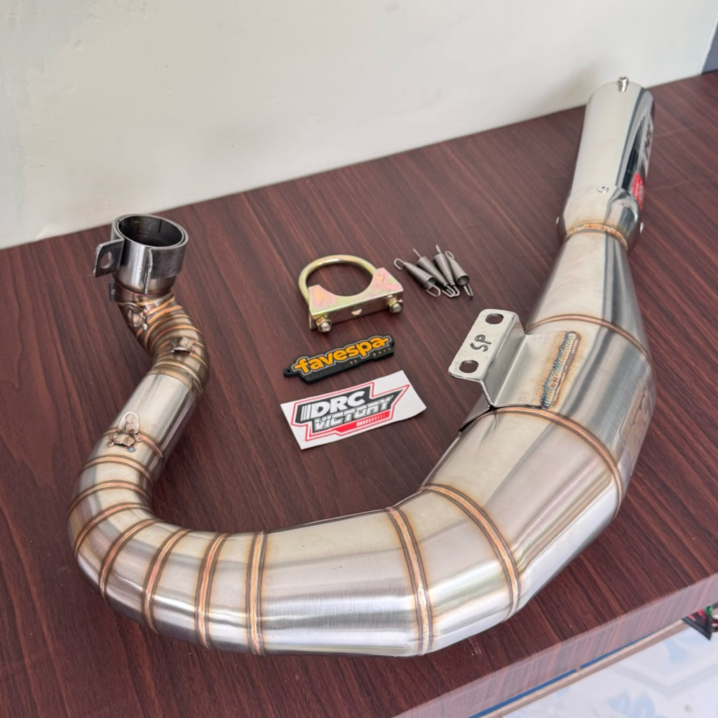 Knalpot Drc Victory 200cc JL Stainless Vespa Racing Stainless