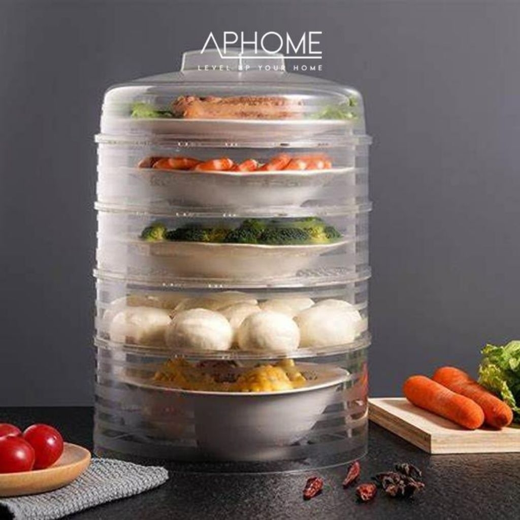 Tudung Saji Susun Viral 5 Tingkat Modern Anti Lalat Pelindung Makanan Rak Penyimpanan Makanan