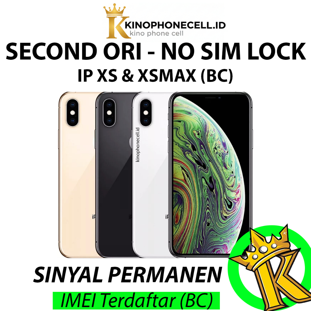 BC IP XS / Xs MAX Beacukai Second BC Bekas 64GB 128GB 256GB kinophonecell