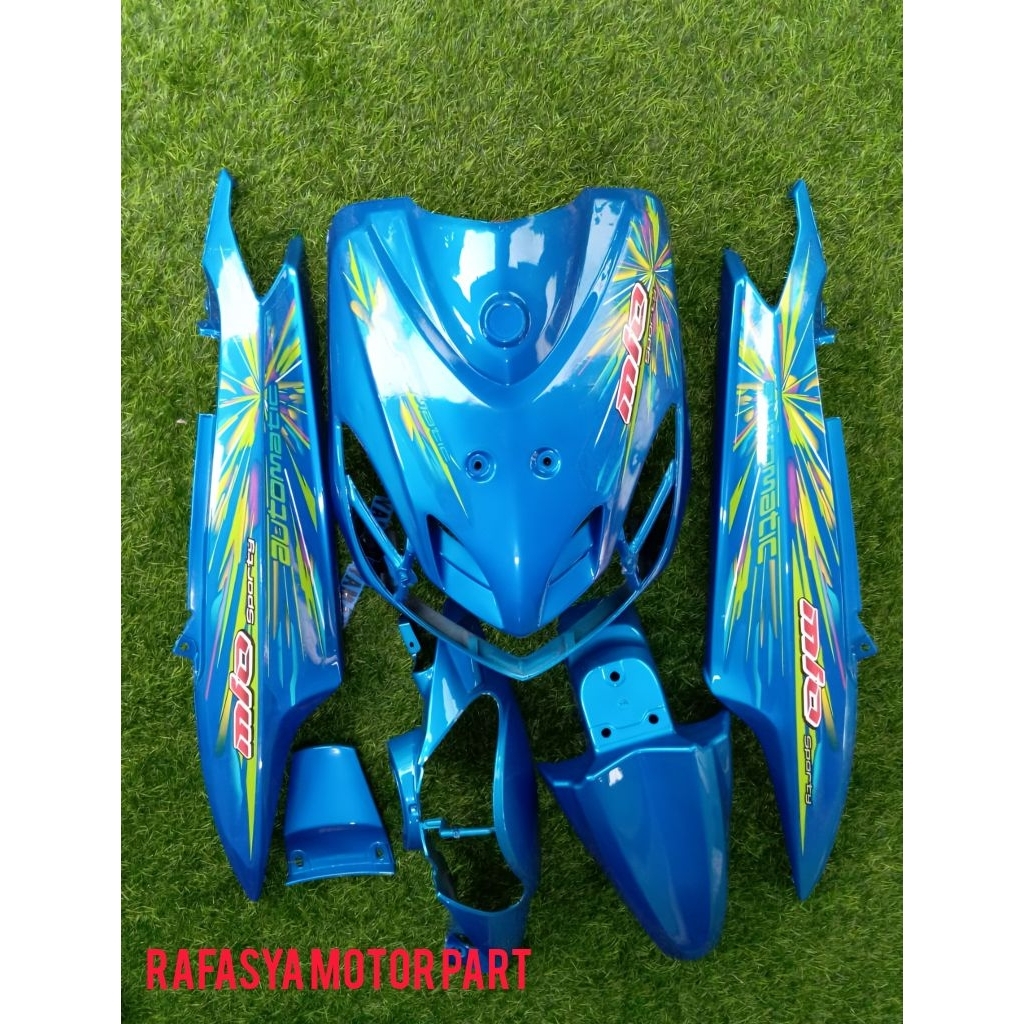 Fullset body halus mio smile biru plus stripping cover full body mio smile 2008 plus stripping