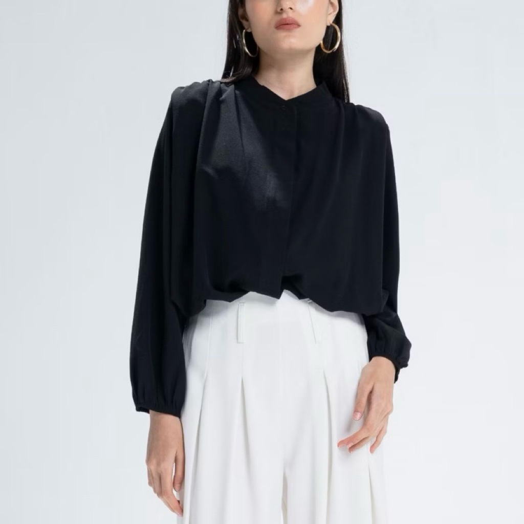 This is April X Mahalini Blouse Hitam