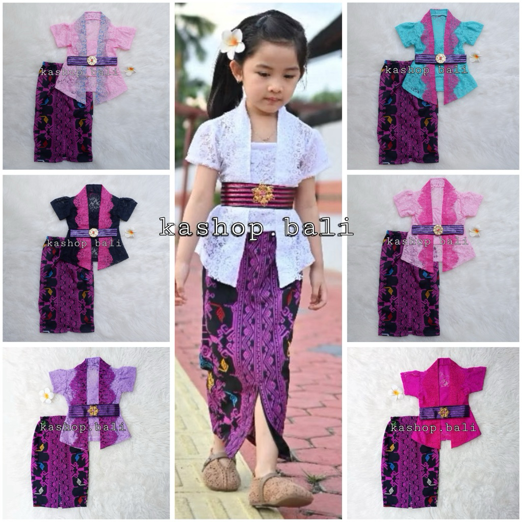 SET KEBAYA ANAK KUTUBARU BROKAT (KHARISMA MAGENTA)