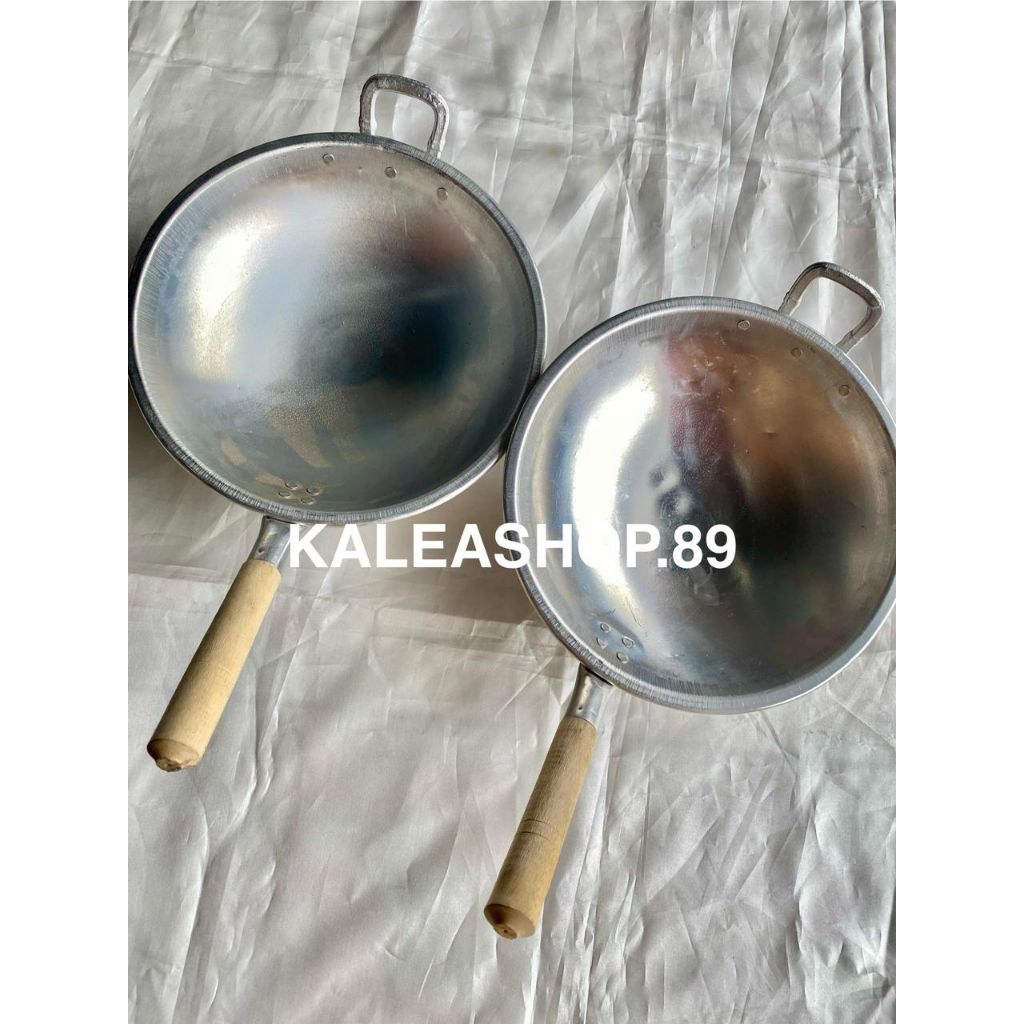 WAJAN NASI GORENG GAGANG KAYU / WAJAN ALUMINIUM KECIL MURAH