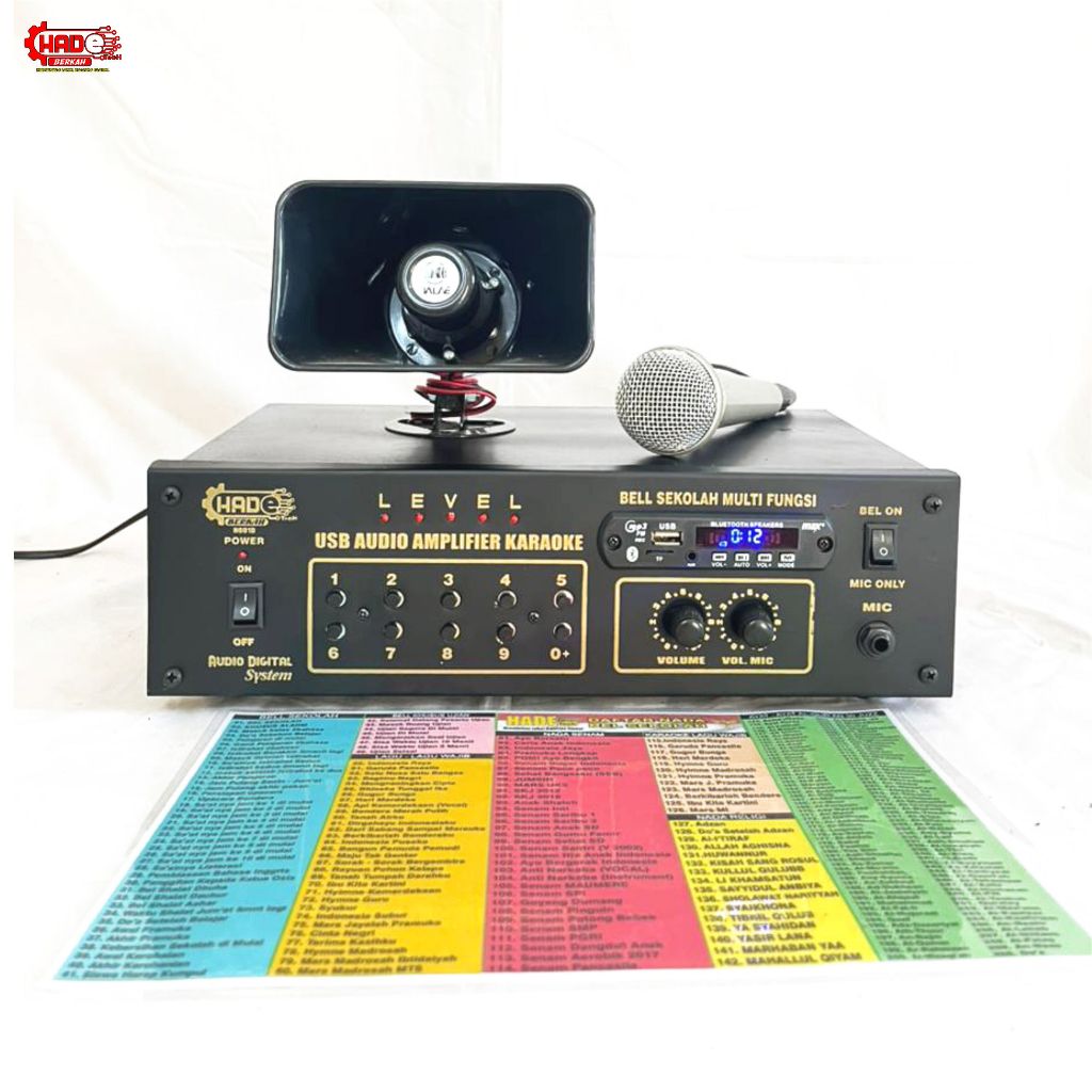 Bel Sekolah Manual 1 Horn Elektronik Lengkap