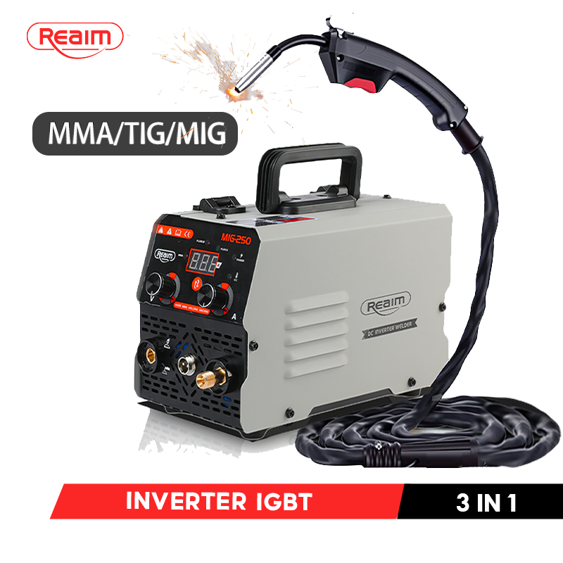 REAIM MESIN LAS 450 Watt Listrik Tanpa Gas Travo Inverter tanpa gas Inverter Trafo las MIG 250