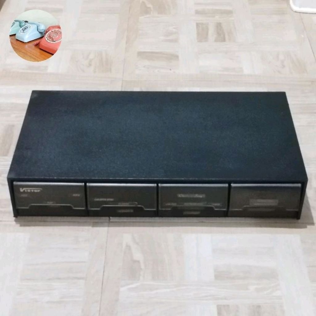 Rak kaset Viktor 4 laci muat 56 kaset casing mika