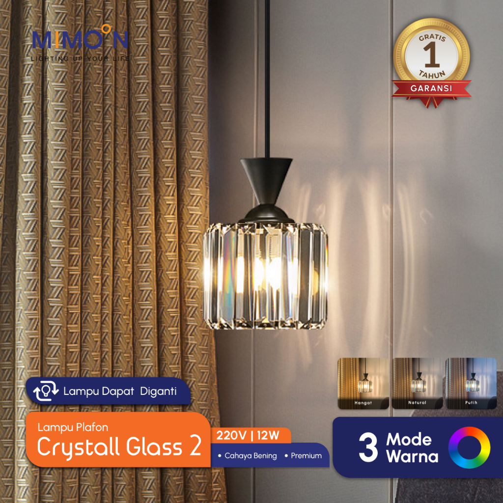 MIMOON Lampu Gantung Minimalis Lampu Gantung Mini Bar Lampu Kristal Gantung Mewah Lampu Gantung Cafe