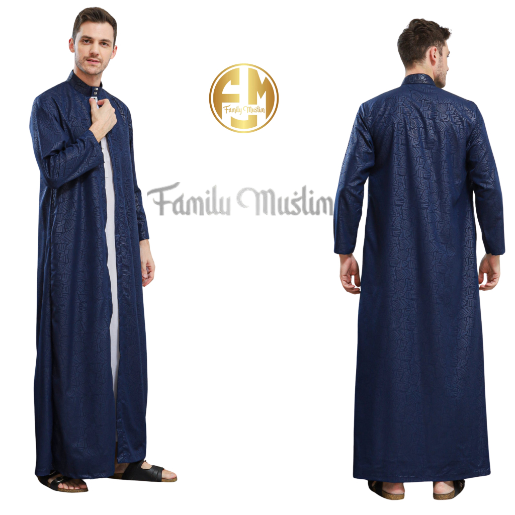 Jubah Gamis Pria Lengan Panjang Model 2in1 Al Azhar