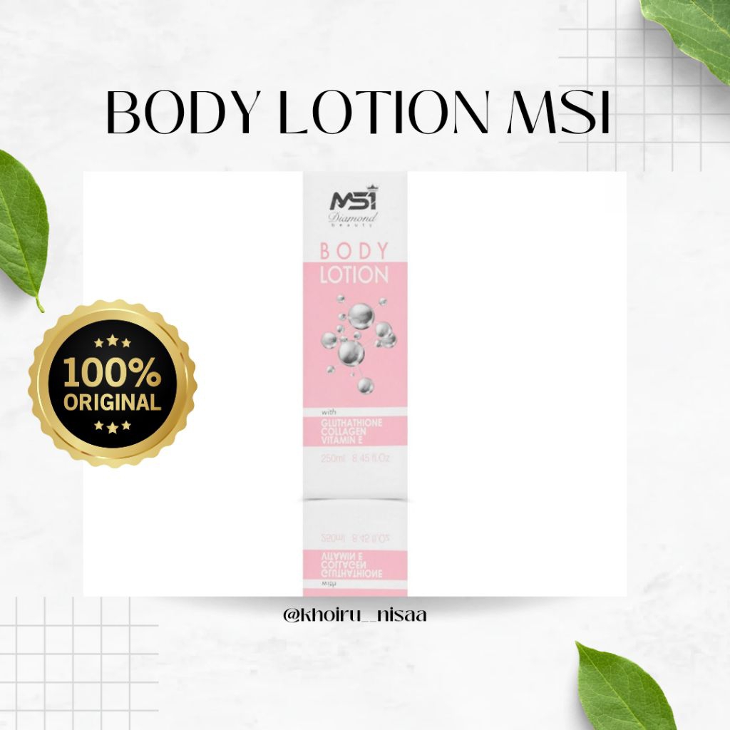 BODY LOTION MSI 100% ORIGINAL