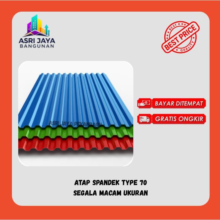 FH Deck Spandek Atap Seng Warna 70 /Harga Per meter