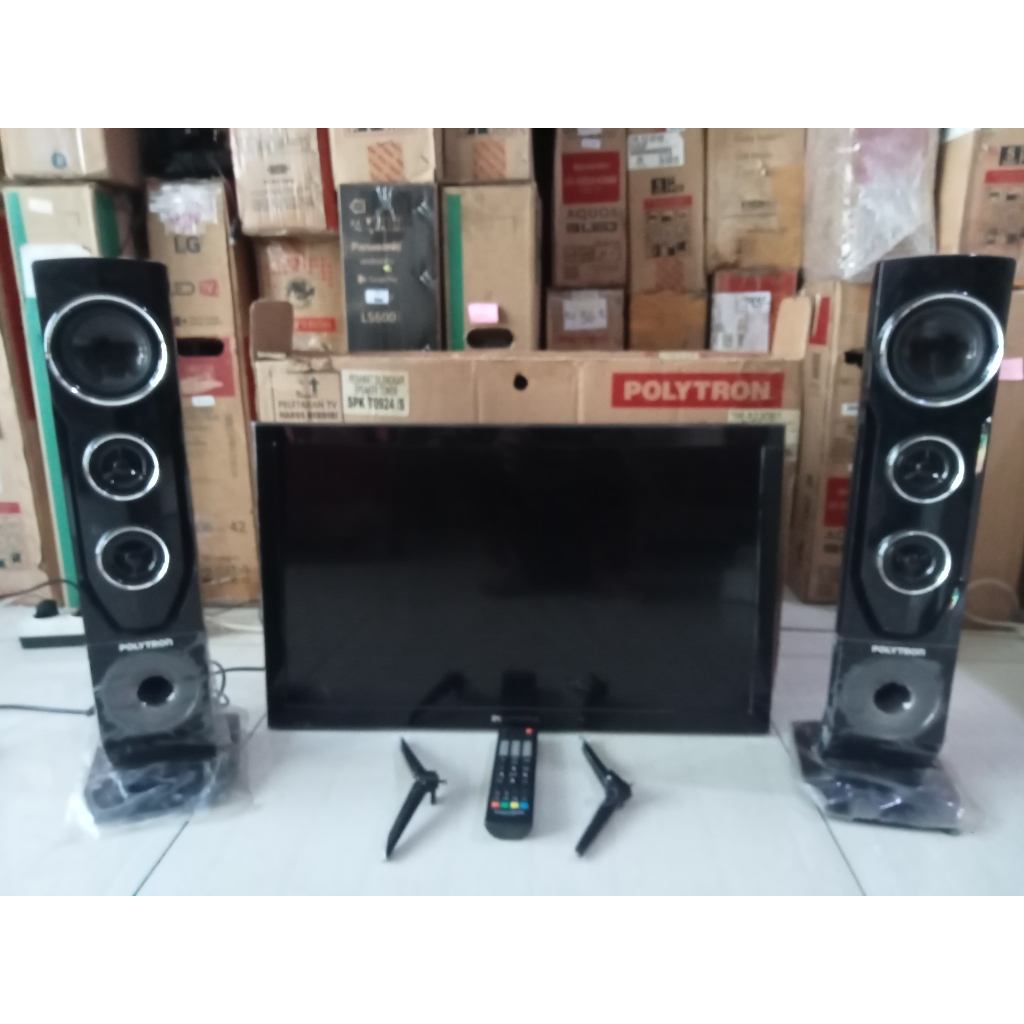 TV LED Polytron Tower 24 Inch HD Analog TV / ATV HDMI USB Kondisi bekas masih segel 4094F