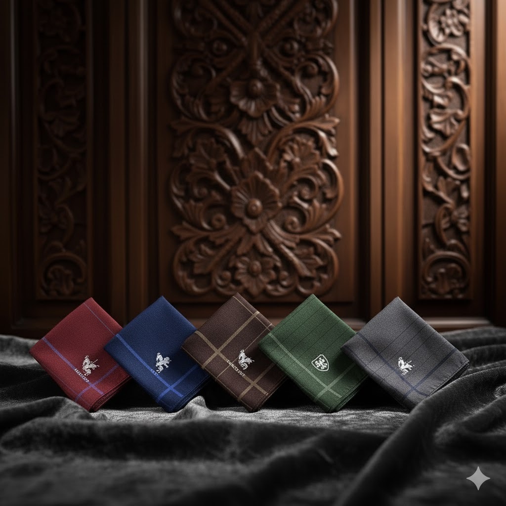 ( 6 Pcs ) Sapu Tangan Pria Katun ( Terang dan Gelap ) Sapu tangan Handkerchief Katun Aksesoris Kain 