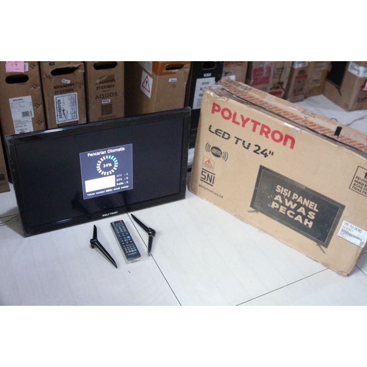 TV LED Polytron 24 Inch HD Digital TV HDMI USB DVBT-T2 Kondisi bekas masih segel 5288F