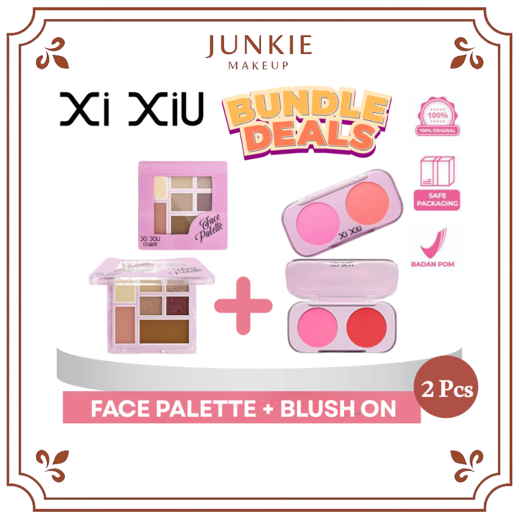 [ Dapat 2 pcs ] Xi XiU Divine Powder Blush & Xi Xiu Divine Face Palette Eyeshadow | JUNKIE MAKEUP