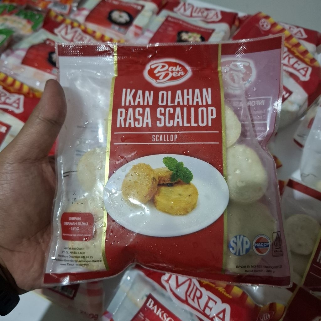 PAKDEN Scallop 200gram – Scallop Premium, Lebih Manis, Segar & Empuk