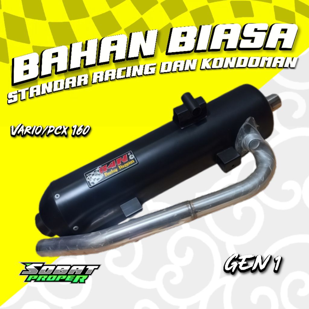 KNALPOT 54N STANDAR RACING VARIO 160 DAN PCX 160 BAHAN PIPA 2 MILI