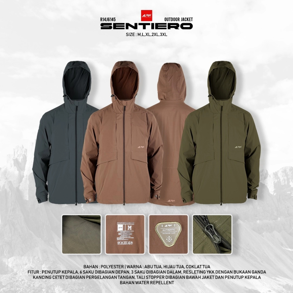 Jaket Pria Sentiero Arei Outdoorgear JAKET GUNUNG JAKET RIDING JAKET HIKING JAKET KERJA JAKET OUTDOO