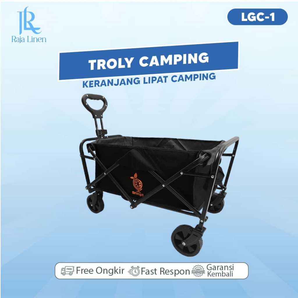 Raja Linen Troly Camping Wagon Keranjang Lipat Keranjang Belanja Keranjang Pantai dengan Keranjang B