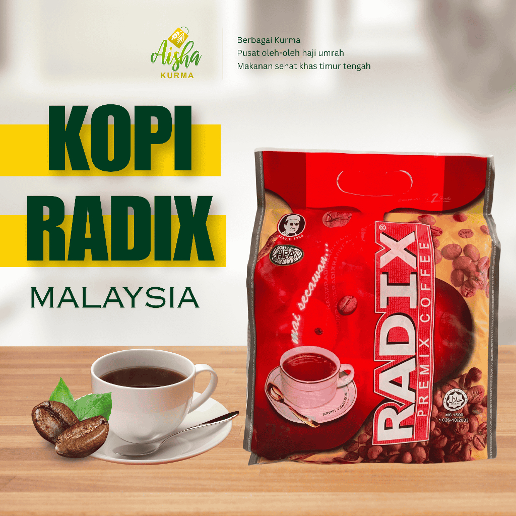 KOPI RADIX HERBAL JUMBO ORIGINAL HPA ASLI DARI MALAYSIA ISI 32 SACHET NOMER 1 TERLARIS DI KOPI RADIX