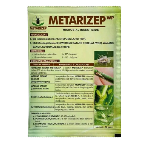 METARIZEP WP ISI 50 GR MICROBIAL INSECTICIDE BIO INSEKTISIDA