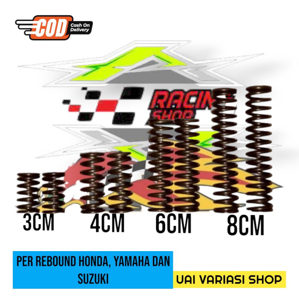 Per Suling Shock Depan Per Rebound Satu Set Panjang 3 cm 4 cm 6 cm 8 cm